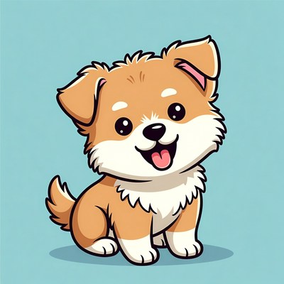 Cute Shiba Inu Puppy Smiling