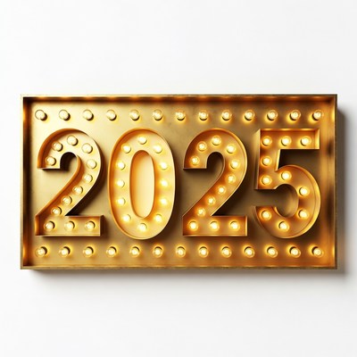 2025 Golden Neon Sign