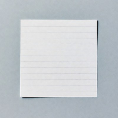 Blank lined sticky note