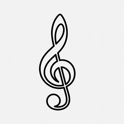 Treble Clef Outline