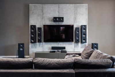Modern Home Theater with Speakers and TV