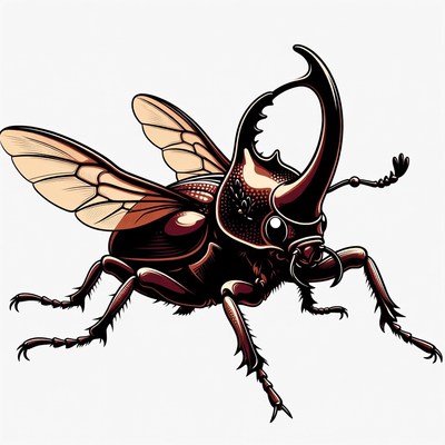 Rhinoceros Beetle Illustration