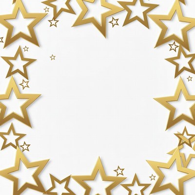 Golden Star Border Frame