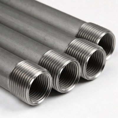 Bundle of Threaded Steel Pipes