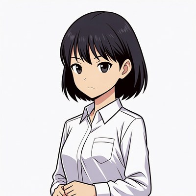 Anime girl in white shirt