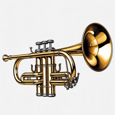 Golden Trumpet Illustration