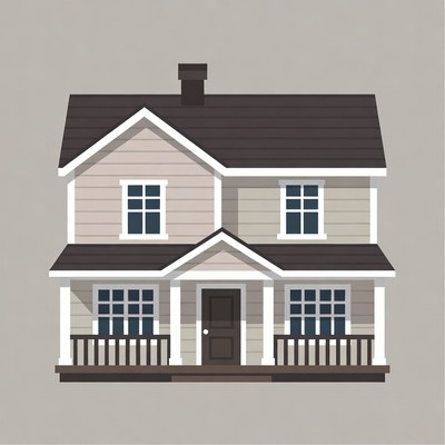 Two-Story House with Porch