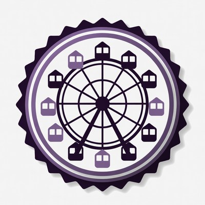 Purple Ferris Wheel Clipart