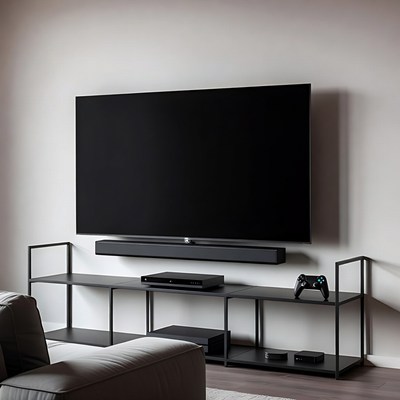 Modern TV on Metal Stand