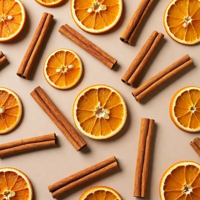 Orange Slices and Cinnamon Sticks