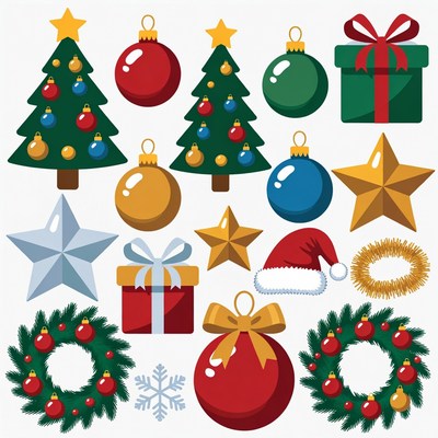 Christmas Clipart Icons Collection