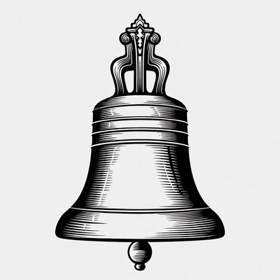Vintage Church Bell Illustration