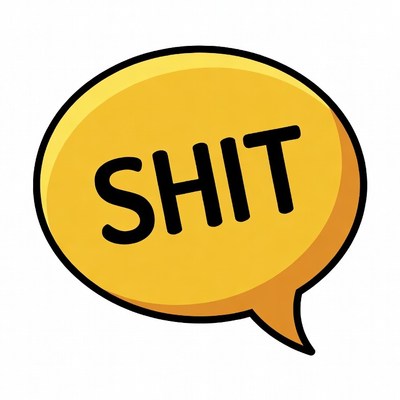Yellow Shit Speech Bubble