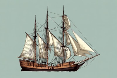 Sailing Ship Illustration