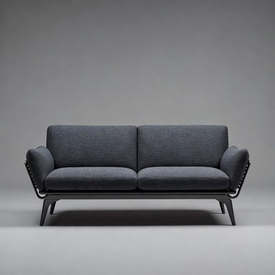 Modern Gray Fabric Sofa