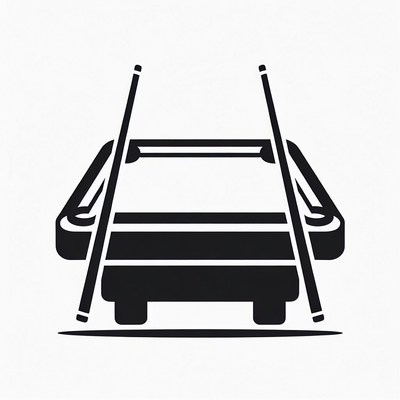 Pool Table with Cue Sticks