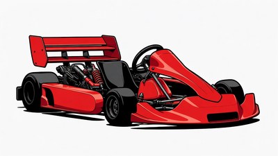 Red Go-Kart Illustration