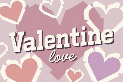 Valentine Love Hearts Illustration