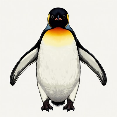 Cartoon Emperor Penguin Illustration