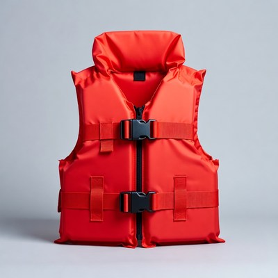 Red Life Jacket Isolated