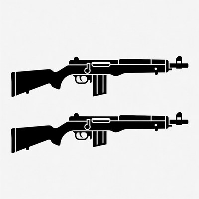 M1 Carbine Rifle Silhouette