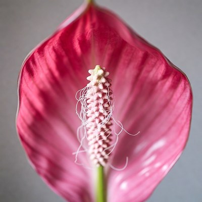 Pink Anthurium Flower Closeup