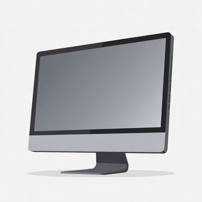 Flat iMac Computer Illustration
