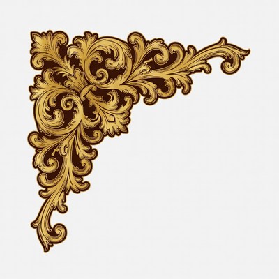 Golden Ornate Corner Design