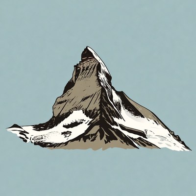 Matterhorn Mountain Illustration