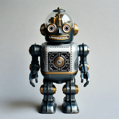 Vintage Steampunk Robot Toy