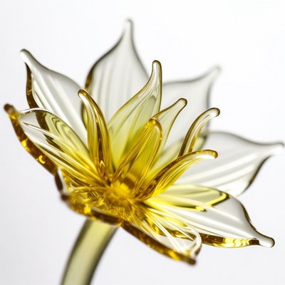 Yellow glass lotus flower