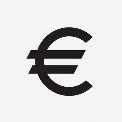 Black Euro Symbol Icon