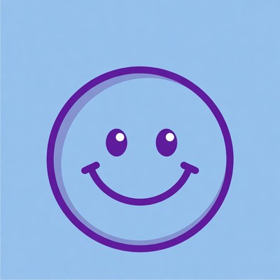 Purple Smiley Face Icon
