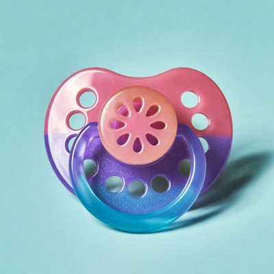 Pink and Purple Baby Pacifier