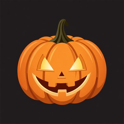 Smiling Jack-o'-lantern pumpkin