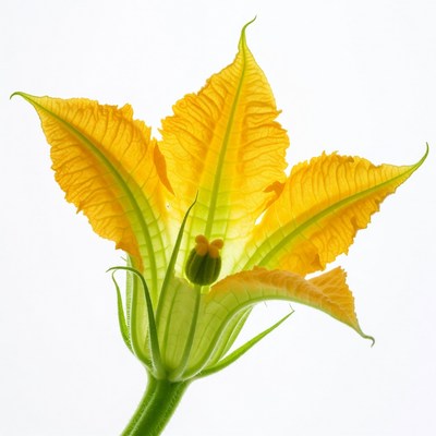 Yellow Squash Flower Closeup