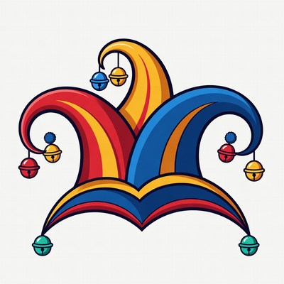 Colorful Jester Hat with Bells