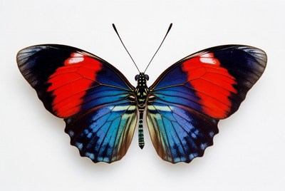 Colorful Red Blue Butterfly Wings