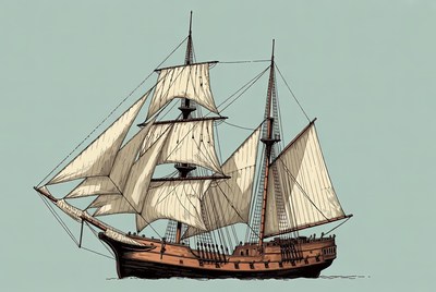 Sailing Ship Illustration