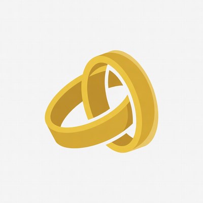 Interlocked Gold Wedding Rings