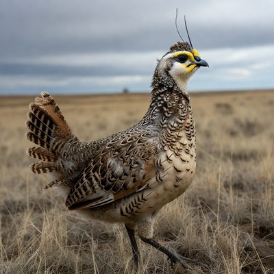 Mountain Quail in Grassland