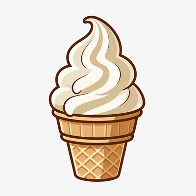 Vanilla Ice Cream Cone