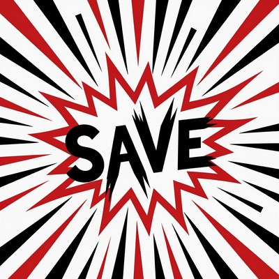 Explosive SAVE Text Burst