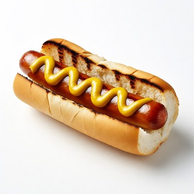 Hot dog with mustard