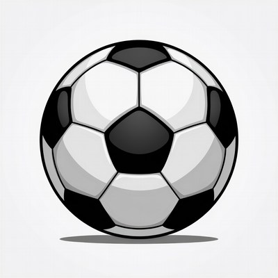 Black and white soccer ball