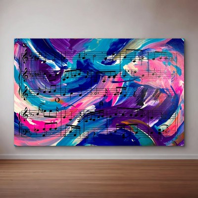 Abstract Music Notes Painting