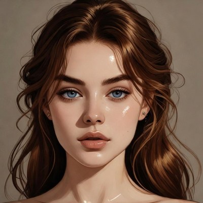 Beautiful woman with brown hair