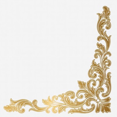 Gold Ornate Corner Border Design