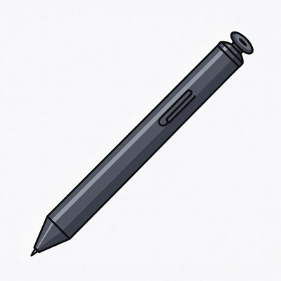 Black Stylus Pen Illustration