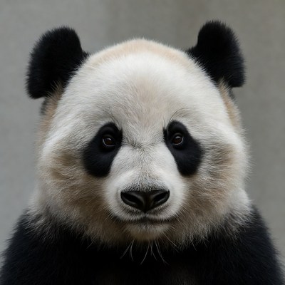 Close-up of cute panda face